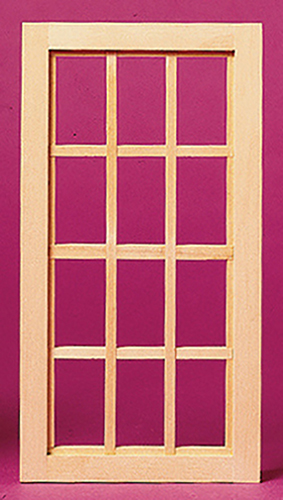Dollhouse Miniature Traditional Twelve Light Window